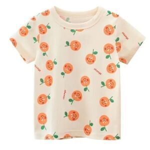 New girl’s cotton summer t-shirt “oranges” 2-3 T
